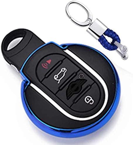 Azul Funda De TPU Suave Para Llave Llavero Para Coche BMW Mini Cooper