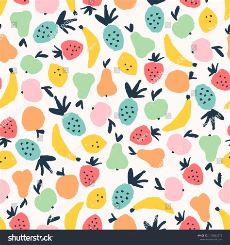 Seamless Cute Pattern Color Hand Drawn Stock Vector (Royalty Free) 1178362972 | Shutterstock