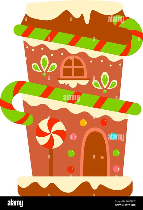 Weihnachten Cartoons Clip Art Lebkuchen Haus Clipart Vektor