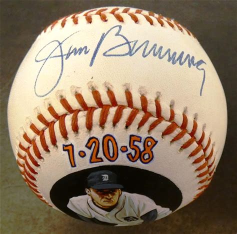 Lot Detail Jim Bunning Autographed Hand Painted Baseball