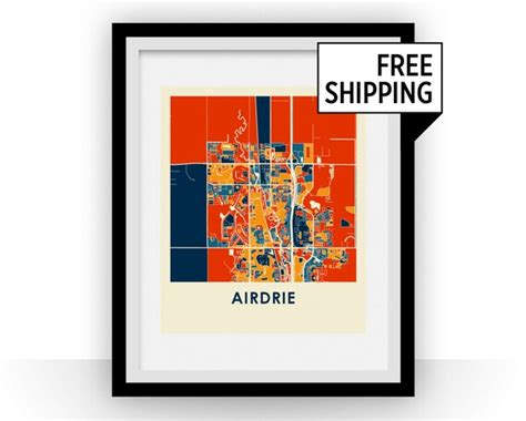 Airdrie Alberta Map Print Full Color Map Poster - Etsy