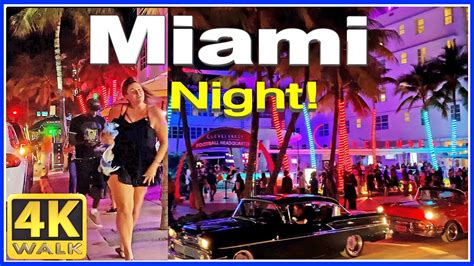 4k Video Walk Ocean Drive South Beach Miami Beach 4k Florida Usa Youtube