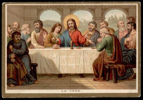 santino cromo holy card vita di gesu L ULTIMA CENA Ultima cena Gesù