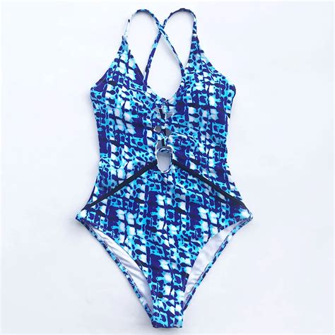 Buy Cupshe Blue Crystal Tie Dye One Piece Swimsuit