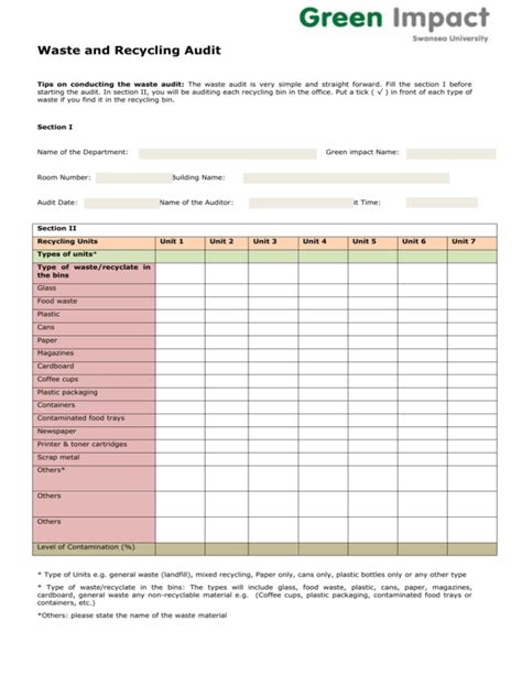 Dental Clinical Waste Audit Template At Ruth Murray Blog