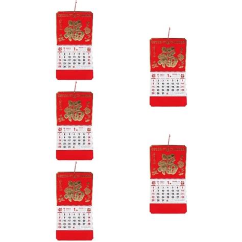 5 COUNT CALENDRIER Suspendu Chinois Mural 2023 Décor De Table Bureau