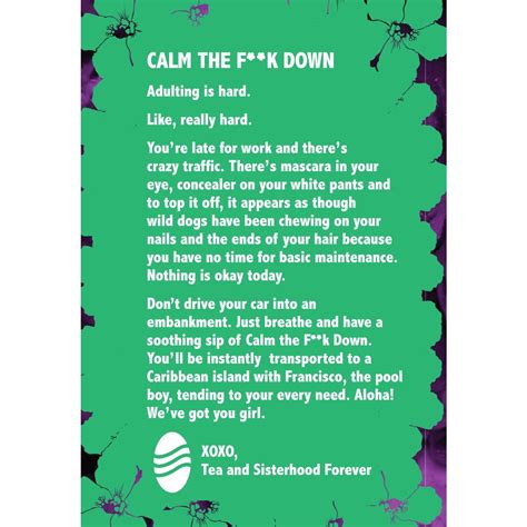 Calm The Fuck Down Tea Unicun