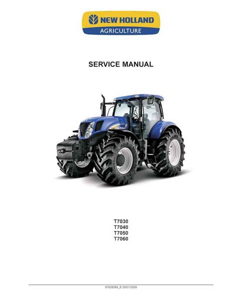 Manual De Servicio En Pdf Del Tractor New Holland T7030 T7040 T7050