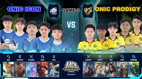 ONIC PRODIGY Vs EVOS ICON MACAN DIJINAKKAN RAJA LANGIT GAME 3