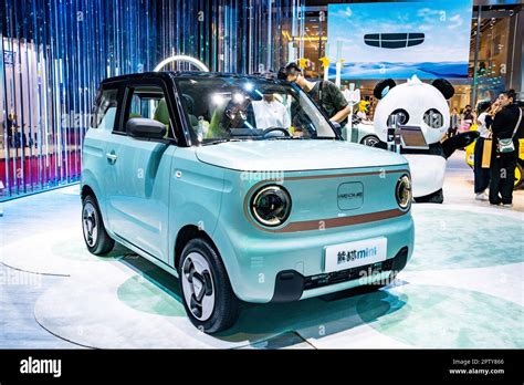 Geely Panda mini EV on display at the 2023 Shanghai Auto Show Stock ...