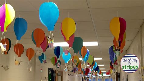 Oh The Places Youll Go Hot Air Balloon Craft Teaching In Stripes