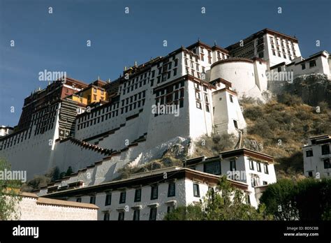 View Of Potala Palace From The Entrance Steps Stock Photo Alamy