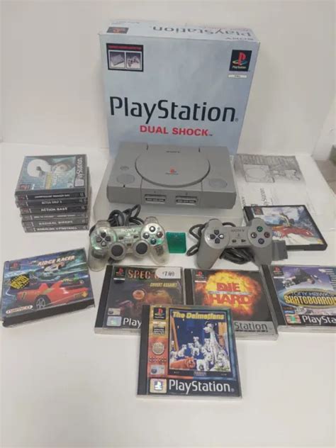 Boxed Sony Playstation 1 Bundle Console 2 Controllers And 12 Games Clean