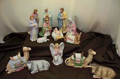 Rare HOME INTERIOR 10 piece NATIVITY SET - no. 5604 + 5605, 5606 & 5419 ...