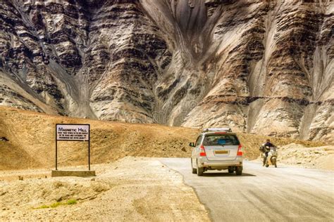 Magnetic Hill A Natural Wonder At Leh Ladakh Jammu And Kashmir