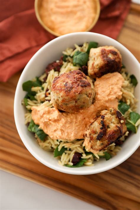 Chicken Meatballs W Lemon Orzo — The Floured Countertop