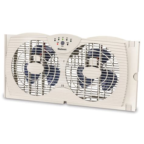 Buy HOLMES Dual Blade Digital Window Fan With Programmable Thermostat