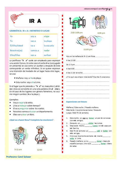 El Verbo Ir Worksheet Answers