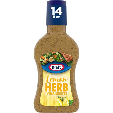 Kraft Lemon Herb Vinaigrette Salad Dressing 14 Fl Oz Bottle