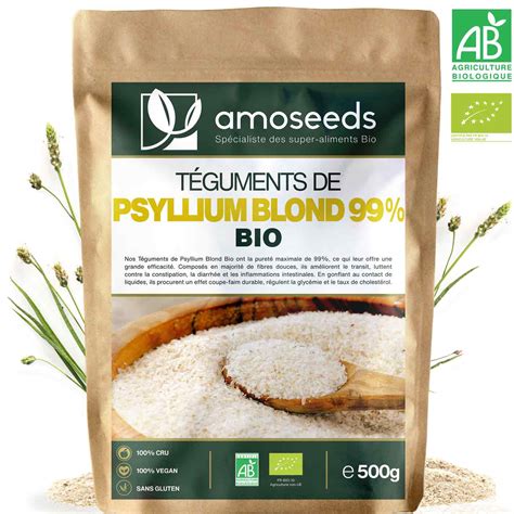 TÉGUMENTS DE PSYLLIUM BLOND BIO 500g Tahiti Natural Products