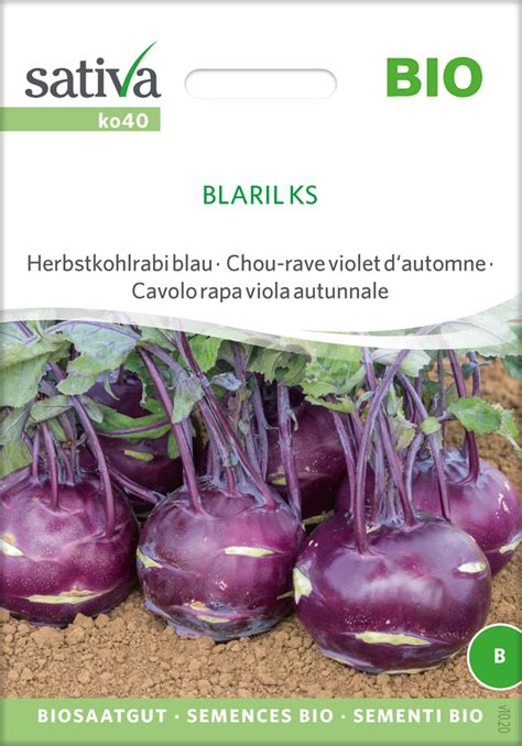 Sativa Bio Herbstkohlrabi Blau Blaril Ks Packung Bloomling