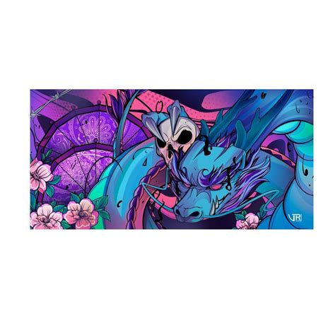 Mousepad Inked Gaming Dragon Flowers 120x60cn