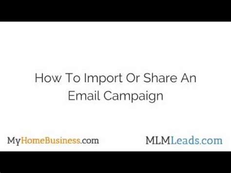 Myhomebusiness Mlm Lead Capture Page System How To Import And Share