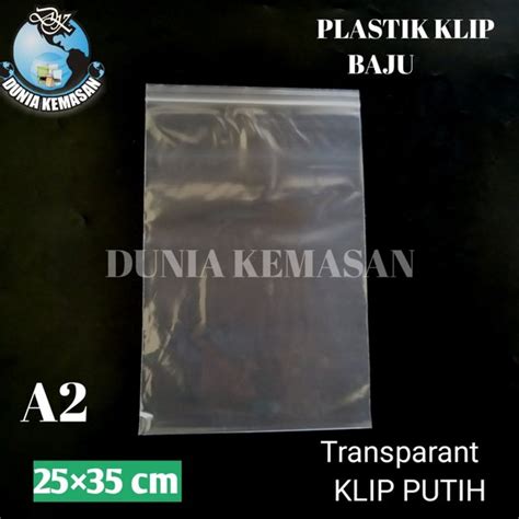 Jual PLASTIK KLIP BAJU 25X35CM PLASTIK DISTRO KEMASAN KEMEJA KAOS