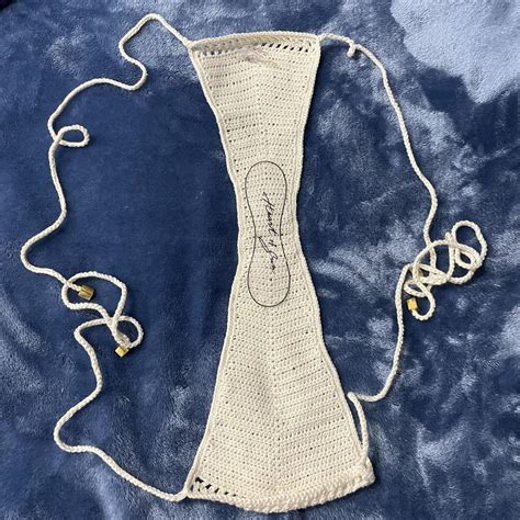 Heart Of Sun White Crochet Bikini Never Worn Depop