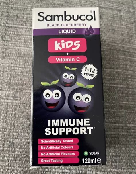 SAMBUCOL BLACK ELDERBERRY Kids - 120ml Vitamin C Immune Support ...