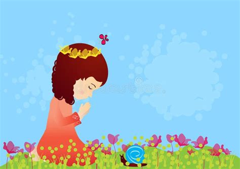 Cartoon Girl Praying Stock Illustrations – 1,826 Cartoon Girl Praying ...