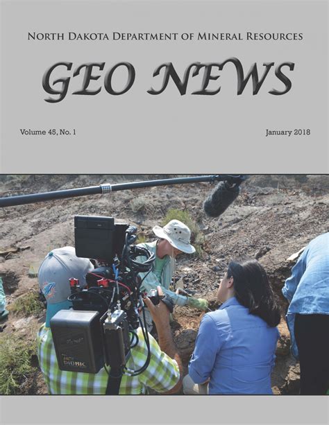 Geo News January 2018 Department Of Mineral Resources North Dakota