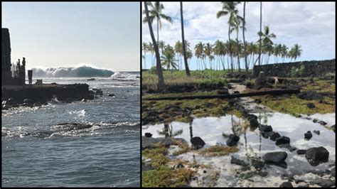 Hazardous Surf Closes Puʻuhonua o Hōnaunau Other Kona Beaches