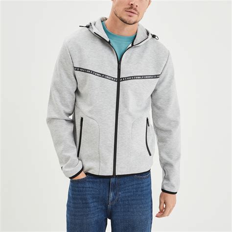 Gilet Zipp Capuche Liberto Gris Homme La Halle