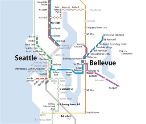 Seattle Light Rail Stations Map - Tourist Map Of English