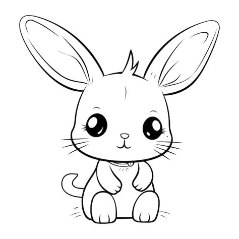 Premium Vector Cute Cartoon Bunny With Bow Tie Vector Illustration