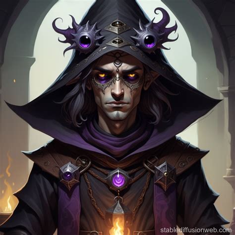 Warlock With Sunken Eyes In Dandd Style Stable Diffusion Online