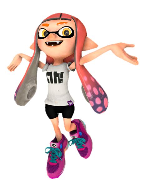 S1 Orange Inkling Girl Jumping With Joy By Transparentjiggly64 On