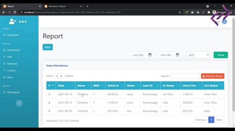 Employee Attendance System In Php Mysql Codeigniter With Source Code