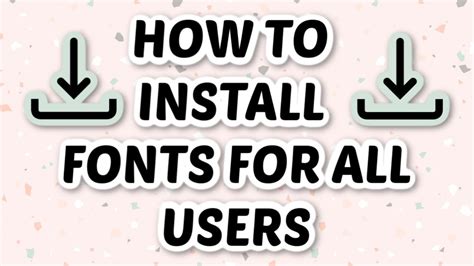 How To Install A Font For All Users Install Fonts Unzip Fonts Installing For All Users