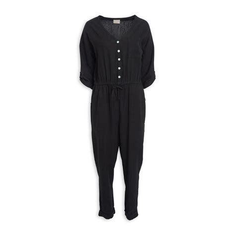 Buy Earthaddict Black Linen Jumpsuit Online Truworths