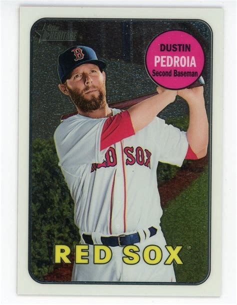 2018 Topps Heritage REFRACTOR 965 999 DUSTIN PEDROIA RED SOX EBay