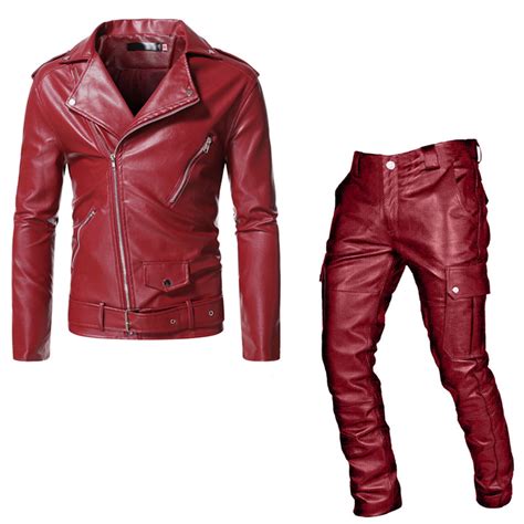 PMUYBHF Male 80S Outfit for Men 4Xl July 4 Male Punk Casual Suit ...