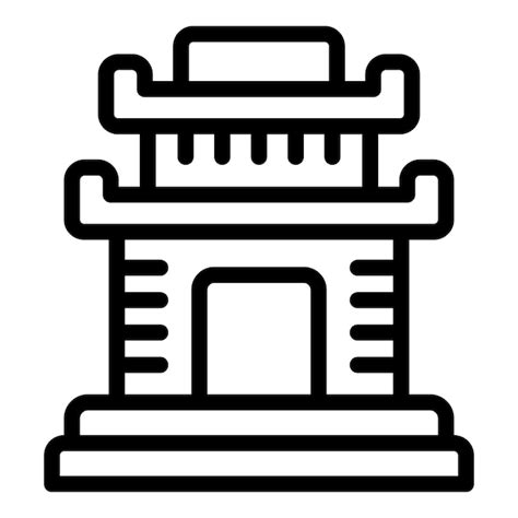 Premium Vector Cambodia Temple Icon Outline Vector Travel Culture