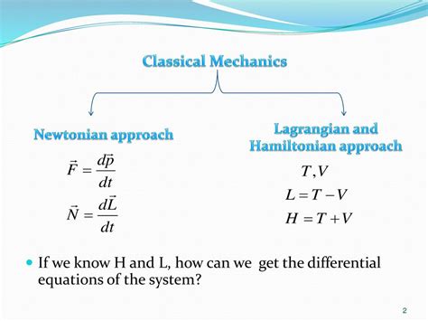 Classical Mechanics Lagrangian Mechanics Ppt Download