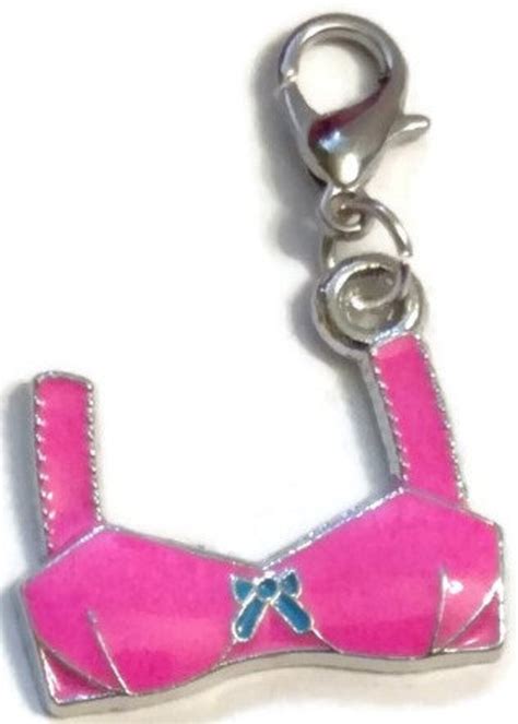 Pink Save The Tatas Bra Bikini Top Enamel Awareness Pendant Etsy