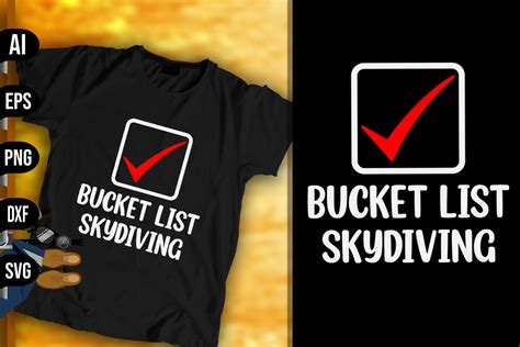 Bucket List Skydiving Graphic by vecstockdesign · Creative Fabrica