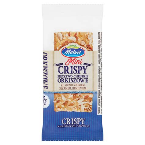 Melvit Crispy Mini Pieczywo Chrupkie Orkiszowe Ze S Onecznikiem Sezamem