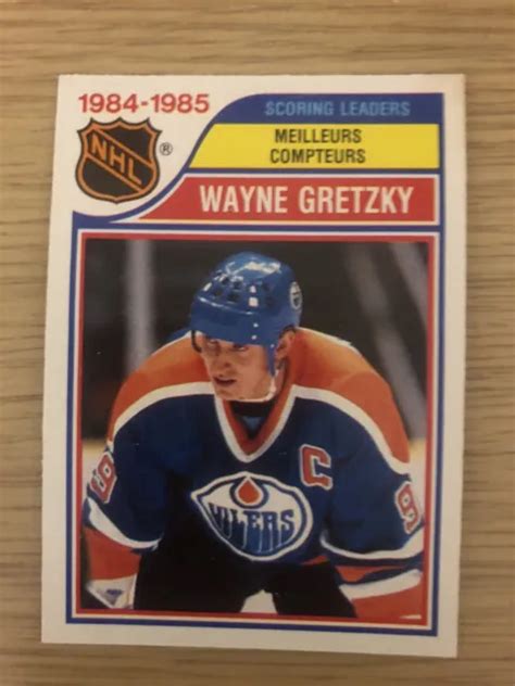 O Pee Chee Hockey Wayne Gretzky Karte Edmonton Oilers Nmt