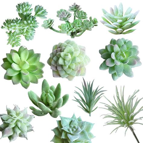 11Pcs Artificial Succulents Picks Unpotted Faux Succulent Assortment In